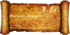 Markusz Csongor névjegykártya